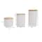 Mind Reader Blue Round Ceramic Canister Set with Lids, 3ct.